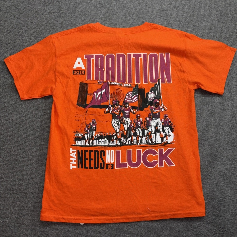 Virginia Tech Football 2018 Orange Women's Shirt Medium